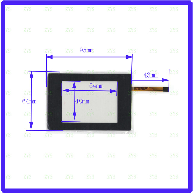 ZhiYuSun 3.5 cala dotykowy panel szklany GPS, 95*64mm, 4 druty, kompatybilny 57144 - Wianko - 1