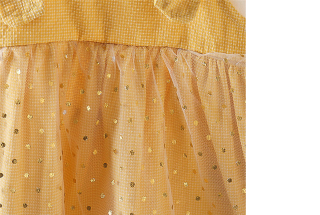 Sukienka balowa dla dziewczynek z długim rękawem i cekinową przędzą - księżniczka, nowa jesienna kolekcja - Wianko - 16