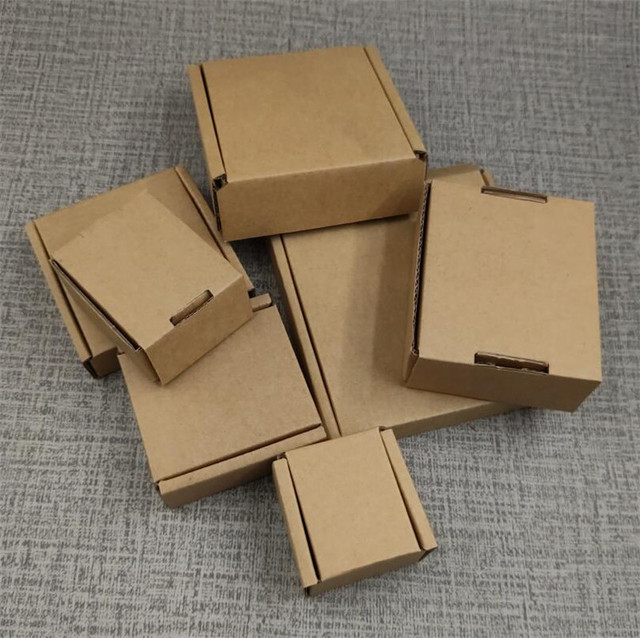 Małe pudło z tektury falistej, 100 sztuk, rozmiar kwadratowy, mini pudełko na biżuterię - Wianko - 2