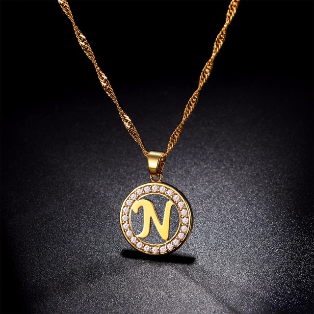 Naszyjnik Sześcienne Cyrkony Złoty/Srebrny - Personalizowana Biżuteria z Alfabetem P8167 - Wianko - 6