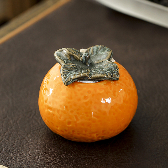 Pudełko na herbatę ceramiką w kolorze pomarańczowym, model Tieguanyin z przenośnym zamknięciem - Wianko - 8