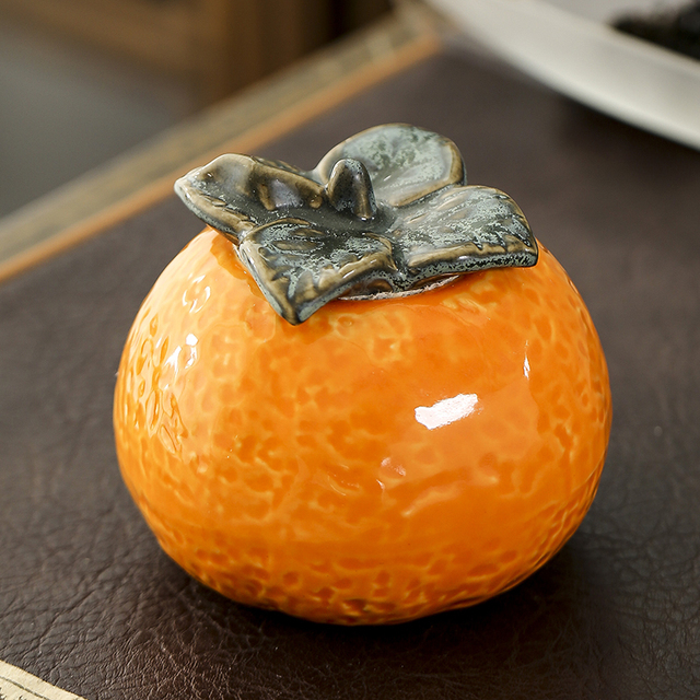 Pudełko na herbatę ceramiką w kolorze pomarańczowym, model Tieguanyin z przenośnym zamknięciem - Wianko - 4