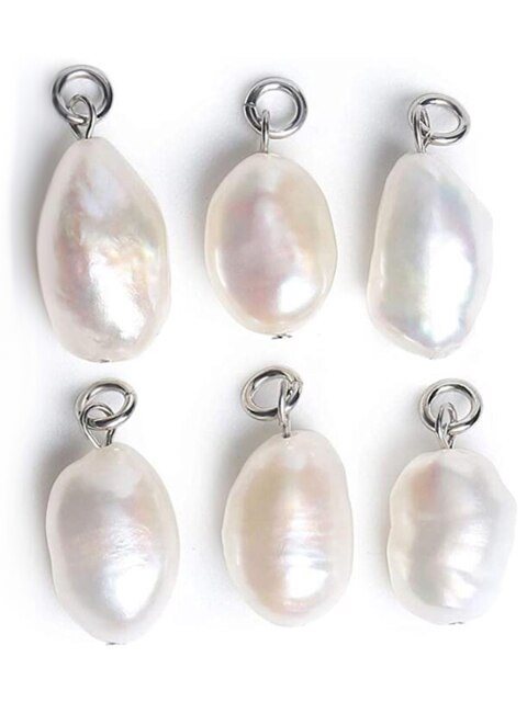 20 sztuk naturalne perły koraliki Crimp koraliki końcowe Charms wisiorek dla tworzenia biżuterii DIY - Wianko - 3