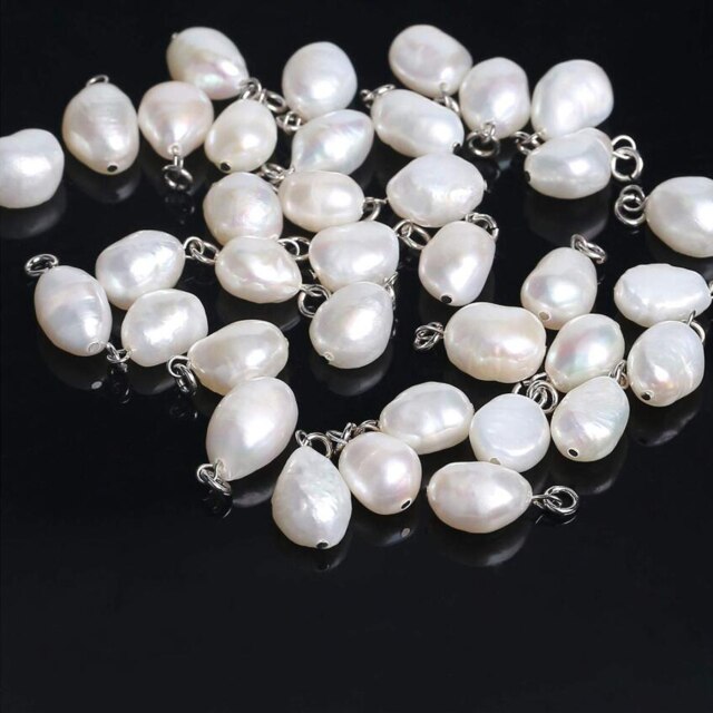 20 sztuk naturalne perły koraliki Crimp koraliki końcowe Charms wisiorek dla tworzenia biżuterii DIY - Wianko - 1