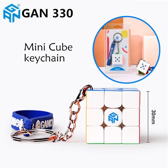 Brelok kostka GAN330 3x3x3 GAN 330 | Stickerless Puzzle | Mini kostka breloczek | Magiczne kostki - Wianko - 1