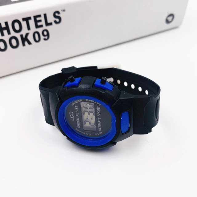 Zegarek elektroniczny dla dzieci z kolorowym wyświetlaczem LED, wodoodporny, wielofunkcyjny z podświetleniem i budzikiem - Wianko - 6