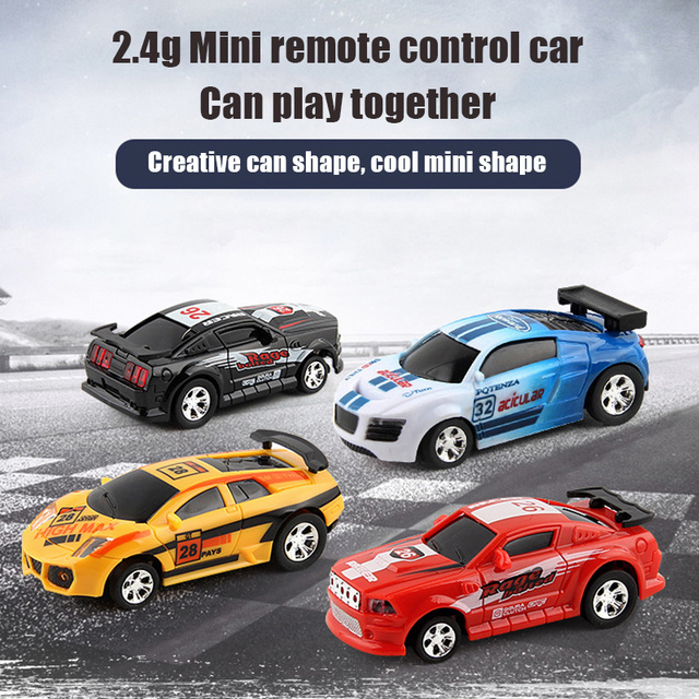 Kreatywny model RC samochodu bezprzewodowego puszki Cola 2.4G - miniaturowy, zdalnie sterowany - prezent dla dzieci - Wianko - 4