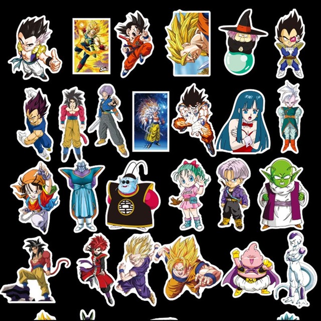 Naklejki Anime Dragon Ball Super Saiyan Goku - 5 stylów, 100 sztuk - Wianko - 5