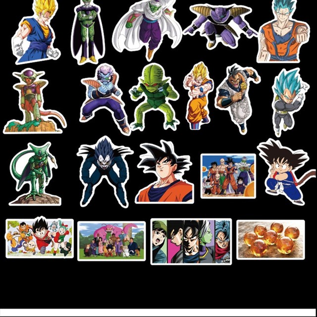 Naklejki Anime Dragon Ball Super Saiyan Goku - 5 stylów, 100 sztuk - Wianko - 7