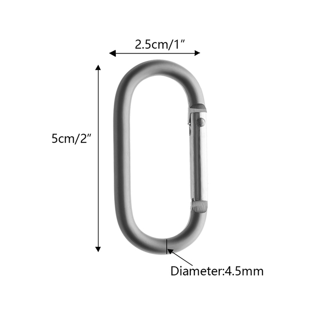 Aluminiowy karabińczyk zestaw podróżny biwakowy survivalowy 5 sztuk - Wianko - 1