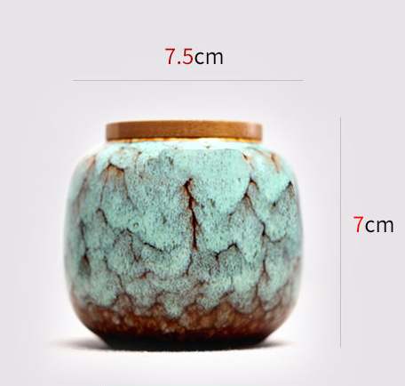 Chińskie ceramiczne naczynie na herbatę z drewnianą pokrywką i włókninową wyściółką - Wianko - 1