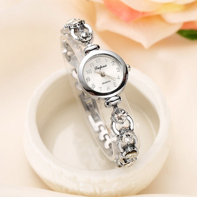 Bransoletka do zegarka damskiego z paskiem w kształcie diamentu, cienki pasek, mały i wykwintny dial, fashion, delikatny i wszechstronny zegarek - Wianko - 5