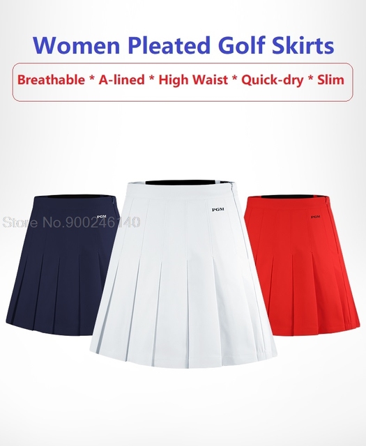 Spódnica golfowa PGM damska jesień, plisowana, skorts, krótka, wysoka talia - Wianko - 2