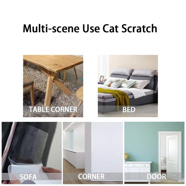 4szt. Ochraniacze na meble dla kotów - samoprzylepne, naklejki do domowego drapania na kanapę i inne meble - Wianko - 7