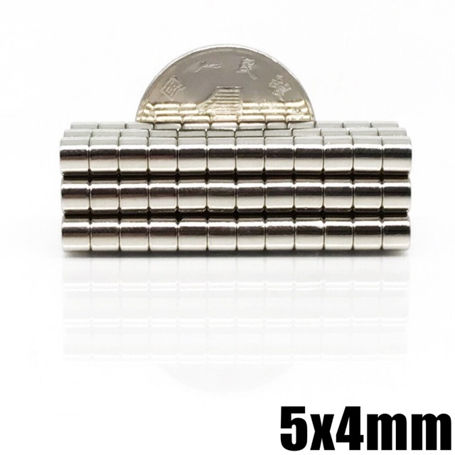 Permanentny neodymowy magnes N35, 5x4mm, 20/50/100/500/1000/2000 szt - Wianko - 5