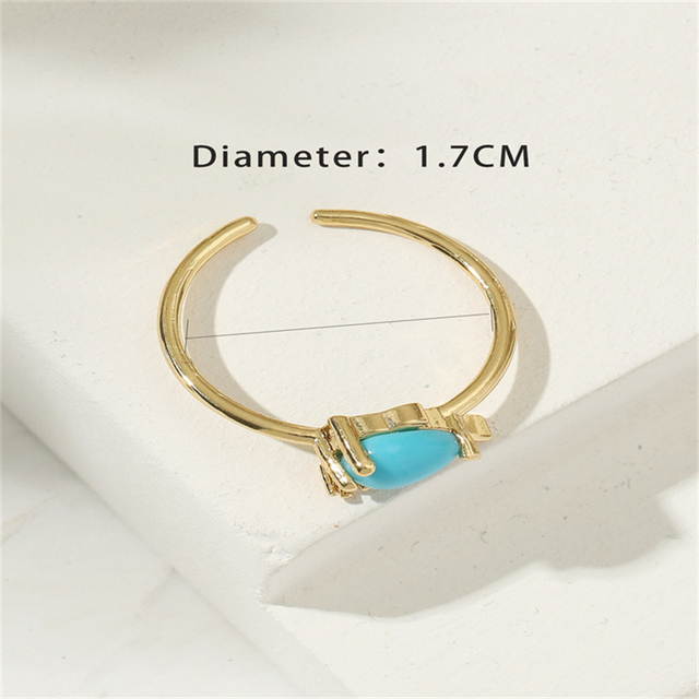 Naszyjnik związany z miedzią i cyrkonem z otwartym pierścionkiem w kształcie niebieskiego wieloryba - biżuteria dla kobiet - Wianko - 2