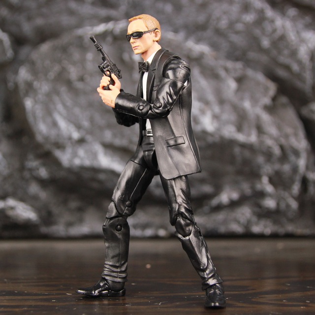 Figurka James Bond 6  - czarna muszka do garnituru Bowknot - Sky Fall Quantum Solace Spectre Daniel Craig - zabawka lalka Model - Wianko - 8