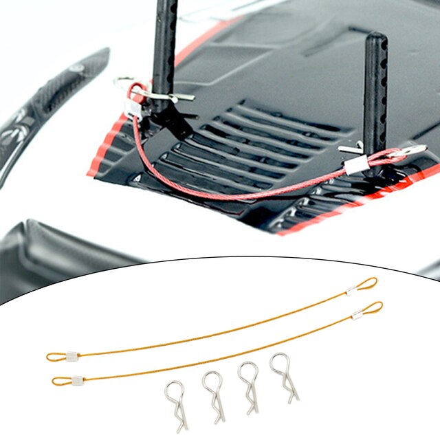 Uniwersalne metalowe klipsy do ciała R Pins Anti-lost Body Shell Wire do samochodów RC w skali 1/10 i 1/8 - dekoracja pojazdu DIY - Wianko - 5