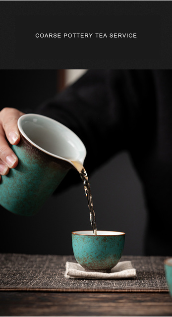 Filiżanka ceramiczna z turkusową glazurowaną powierzchnią, 45 ml, idealna do herbaty Kung Fu i picia napojów tradycyjnym stylem chińskim - Wianko - 12