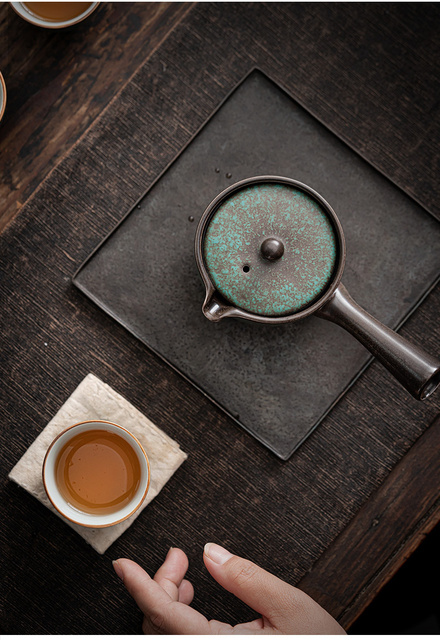 Filiżanka ceramiczna z turkusową glazurowaną powierzchnią, 45 ml, idealna do herbaty Kung Fu i picia napojów tradycyjnym stylem chińskim - Wianko - 16