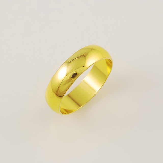 24K złote obrączki ślubne - oryginalne pierścionki wesele połyskujące, dla par - Wianko - 7