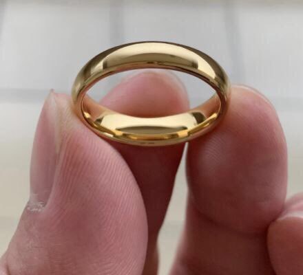 24K złote obrączki ślubne - oryginalne pierścionki wesele połyskujące, dla par - Wianko - 11