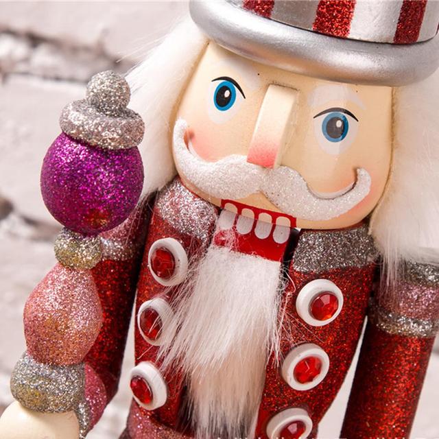 Dziadek do orzechów - lalka bożonarodzeniowa, ręcznie malowana, drewniana - 2 sztuki - Wianko - 11