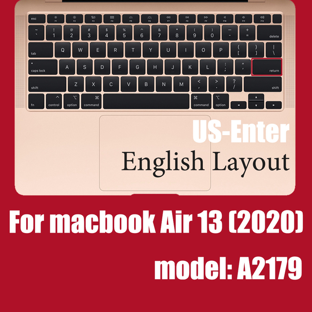 Pokrowiec na klawiaturę laptopa MacBook Air 13.3 skóra silikonowy kolorowy A2179 2020 - Wianko - 13