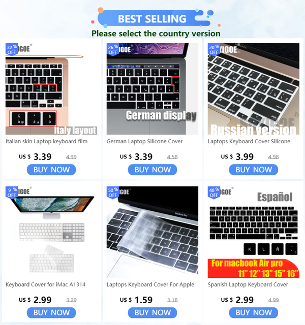 Pokrowiec na klawiaturę laptopa MacBook Air 13.3 skóra silikonowy kolorowy A2179 2020 - Wianko - 1