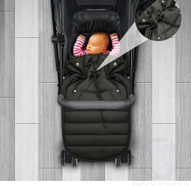 Gruby, ciepły śpiwór bawełniany dla wózka dziecięcego - Wianko - 11