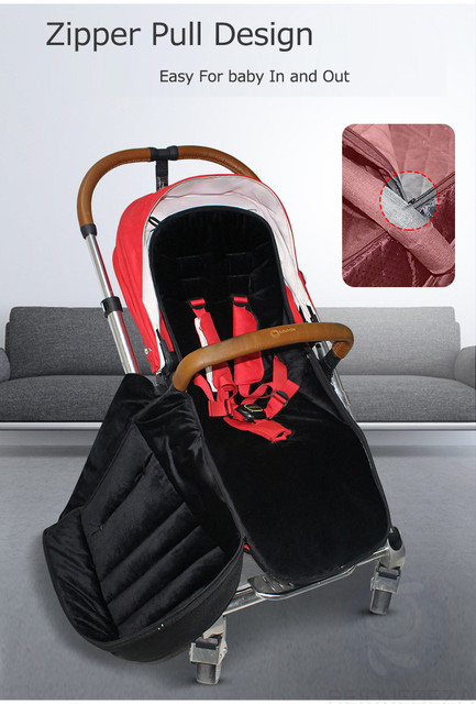 Gruby, ciepły śpiwór bawełniany dla wózka dziecięcego - Wianko - 13