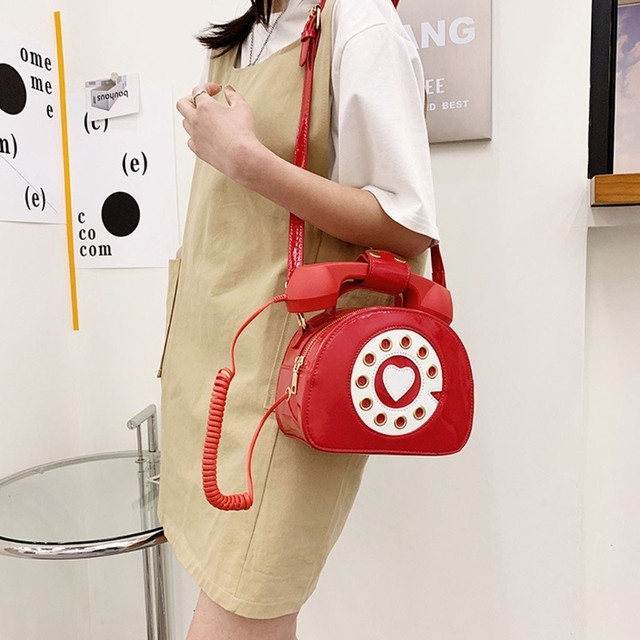 Słodka torba Crossbody na ramię dla kobiet – dziewczęce wzory w kształcie telefonu - Wianko - 25