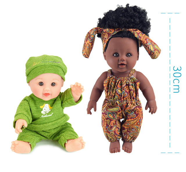 Czarna lalka afro 30cm reborn - pełna silikonowa żywe zabawki dla dziewczyn - Wianko - 13