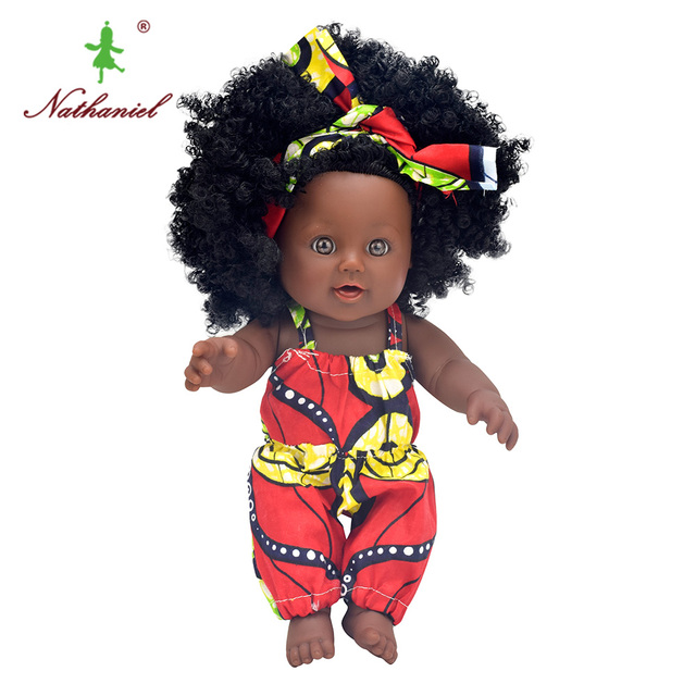 Czarna lalka afro 30cm reborn - pełna silikonowa żywe zabawki dla dziewczyn - Wianko - 11