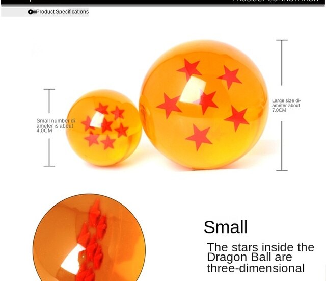 Figurka Dragon Ball Crystal Ball 3.5-7.6 cm żywica Model dla dzieci - prezenty świąteczne - Wianko - 7