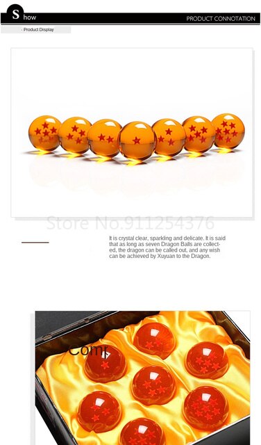 Figurka Dragon Ball Crystal Ball 3.5-7.6 cm żywica Model dla dzieci - prezenty świąteczne - Wianko - 1