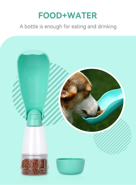 Przenośna podróżna butelka dla psa - wielofunkcyjna karmidło dla zwierząt domowych z dozownikiem wody, idealna na wyjścia - Wianko - 8