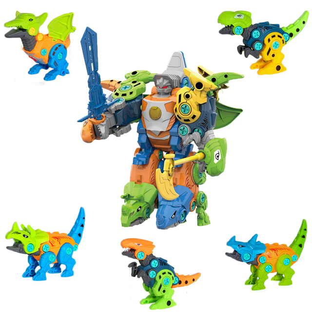 Zestaw 5 w 1 do skręcania 3D DIY Dinozaury - zabawki edukacyjne dla dzieci - Wianko - 1