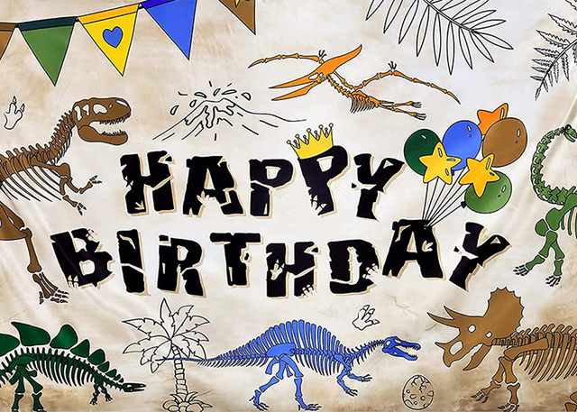 Dekoracja urodzinowa Fossil Dinosaur - talerze, kubki, serwetki, banner - Wianko - 10