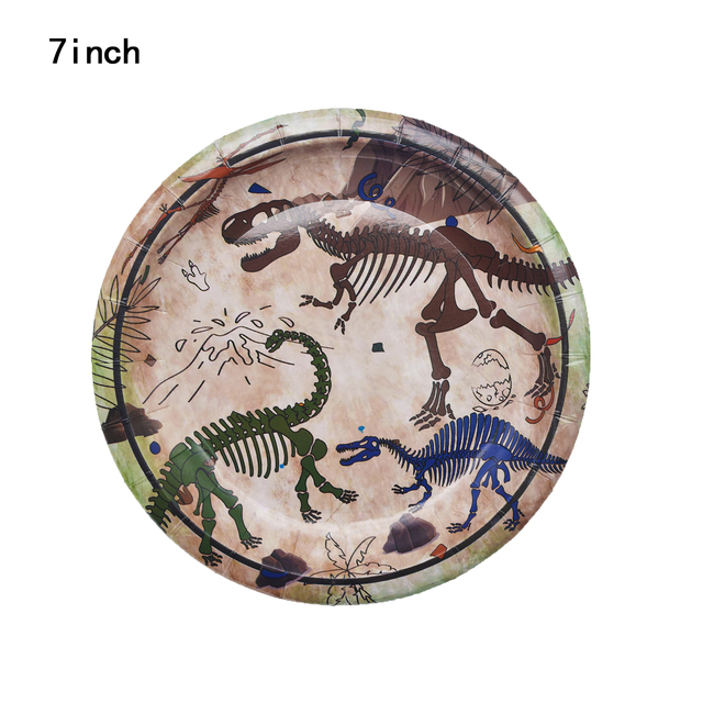 Dekoracja urodzinowa Fossil Dinosaur - talerze, kubki, serwetki, banner - Wianko - 6