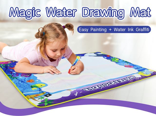 Wielokrotnego użytku kolorowanka wodna z planszą Doodle i pisakiem Magic Pen - Wianko - 1