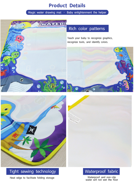 Wielokrotnego użytku kolorowanka wodna z planszą Doodle i pisakiem Magic Pen - Wianko - 11