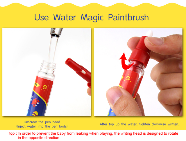 Wielokrotnego użytku kolorowanka wodna z planszą Doodle i pisakiem Magic Pen - Wianko - 10