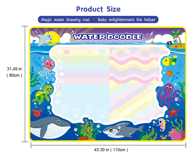 Wielokrotnego użytku kolorowanka wodna z planszą Doodle i pisakiem Magic Pen - Wianko - 12