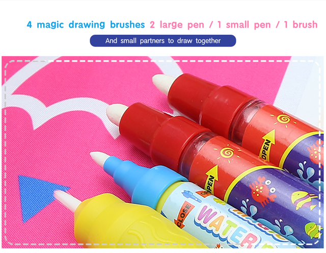 Wielokrotnego użytku kolorowanka wodna z planszą Doodle i pisakiem Magic Pen - Wianko - 6