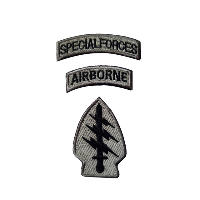Łaty hafty US ARMY SPECIAL FORCES AIRBORNE - flaga Stanów Zjednoczonych, Ranger Tab, wojskowe godło na płócienna torba taktyczna - Wianko - 2