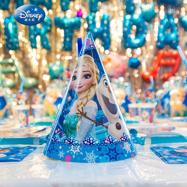 Jednorazowe talerze Baby Shower z motywem księżniczek Anna i Elsa z filmu Disney Kraina Lodu - Wianko - 2