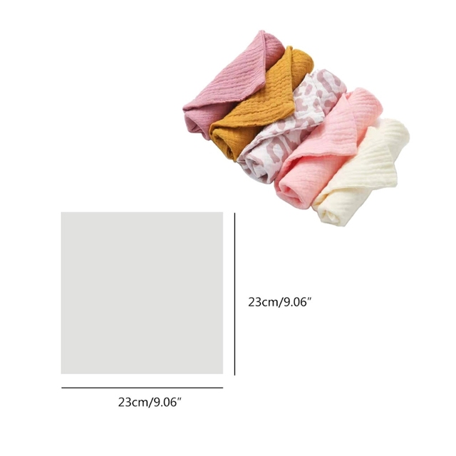 5 sztuk ręczników kwadratowych dla niemowląt z bawełny i muślinu - Wianko - 10