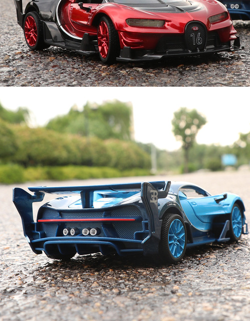 Bugatti GT 1:24 - zabawkowy model sportowego samochodu Diecast z napędem Pull Back, metalowe koła, symulacja samochodu, kolekcjonerska zabawka dla dzieci - Wianko - 6
