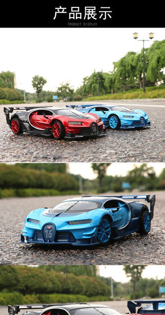Bugatti GT 1:24 - zabawkowy model sportowego samochodu Diecast z napędem Pull Back, metalowe koła, symulacja samochodu, kolekcjonerska zabawka dla dzieci - Wianko - 5